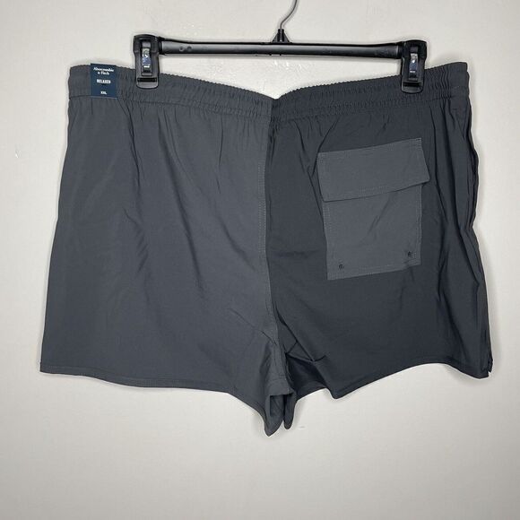 ABERCROMBIE & FITCH Mens Cabana Swim Trunks NEW Gray Lined Stretch Sz XXL 2XL - Picture 8 of 14